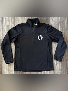 Helly Hansen Men ¼ Zip Fleece Lined Technical Long Sleeve Shirt Logo Heavenly XL